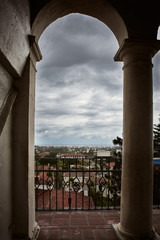 A View of Santa Barbara from the Clock Tower of the Court House on a Cloudy Day