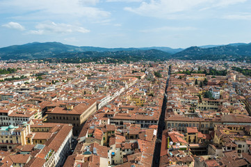 Fototapeta premium Florence cityscape at a bright sunny day.