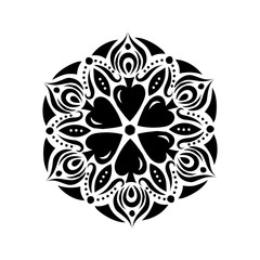 Simple flat design illustration mandala ornament