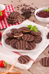 Soft cakes with strawberry.