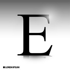 elegant alphabet with glossy effect