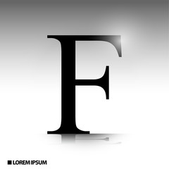 elegant alphabet with glossy effect
