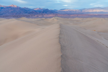 Fototapeta na wymiar Mesquite Dunes at Death Valley National Park
