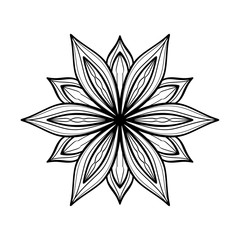 Abstract floral shape. Element for design. Vector illustration.