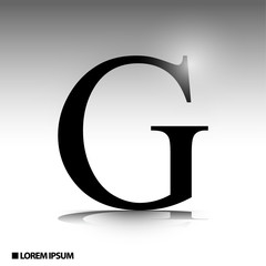 elegant alphabet with glossy effect