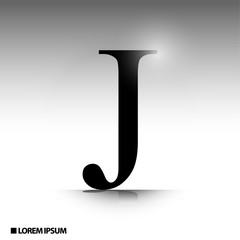 elegant alphabet with glossy effect
