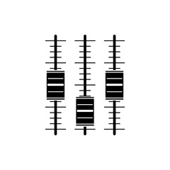 Volume level icon in flat style, Sound or video control sign