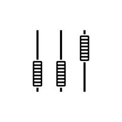 Volume level icon in flat style, Sound or video control sign