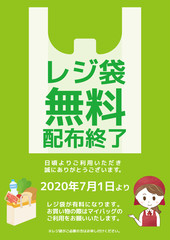 レジ袋無料配布終了　ポスター　日本語版