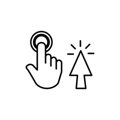 click pointer icon design vector logo template EPS 10