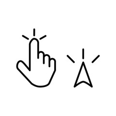 Fototapeta premium click pointer icon design vector logo template EPS 10