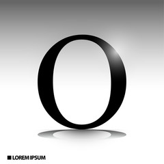 elegant alphabet with glossy effect