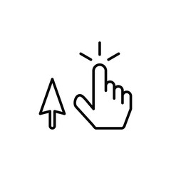 click pointer icon design vector logo template EPS 10