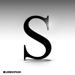 elegant alphabet with glossy effect
