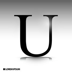 elegant alphabet with glossy effect