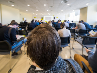 Students in class during a lecture