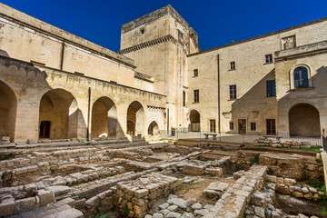 At the castle of Charles V. Lecce. Puglia. Italy.