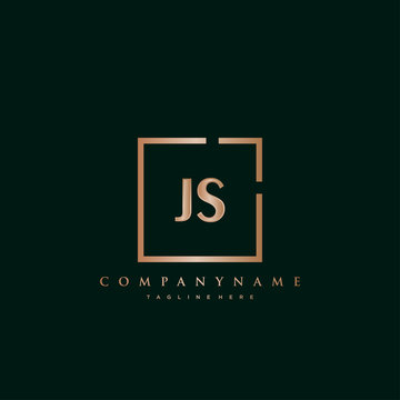 JS Initial Luxury logo vector.