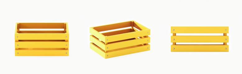 Set of garden boxes - 3D illustration