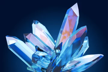 Poster Beautiful blue clear crystal © HstrongART