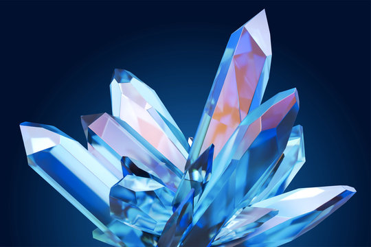 Beautiful blue clear crystal