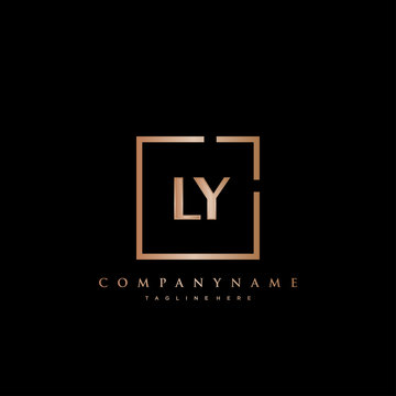 LY Initial Luxury logo vector.