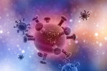 Obraz na płótnie Canvas 3d rendering corona virus infection