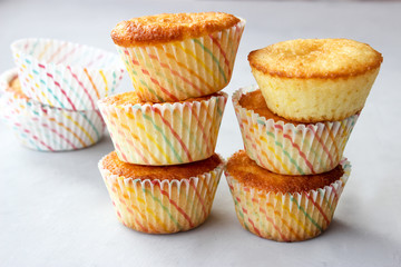 Lemon cupcakes in shapes