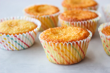 Lemon cupcakes in shapes