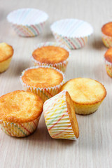 Lemon cupcakes in shapes