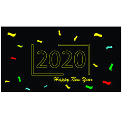 happy New year banner template design ilustration vector 