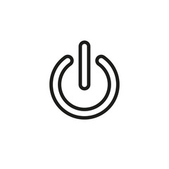 Power button. Simple linear vector illustration