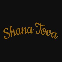 Naklejka na ściany i meble Shana Tova - Happy New Year on hebrew. Greeting card for Jewish New Year. Vector illustration