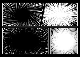 Swirl manga radial motion lines