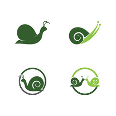 set of snail logo template vector icon illustration