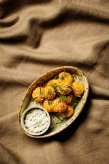 breaded cheese balls with sauce