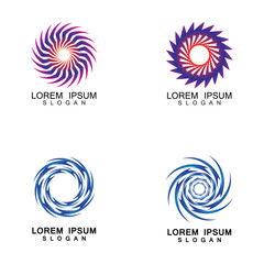 Obraz premium Tornado, vortex, hurricane logo design elements