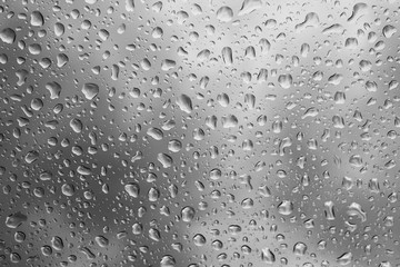 water drops on glass