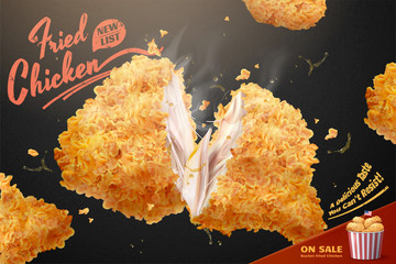 Yummy fired chicken bucket ads © Rolling Stones
