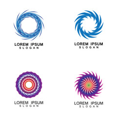 Obraz premium Tornado, vortex, hurricane logo design elements
