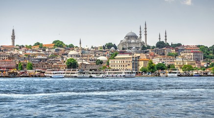 Fototapeta na wymiar Port For Bosphorus Trips in Turkey