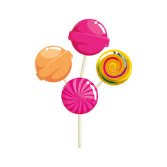 set of lollipops yummy isolated icon vector illustration design
