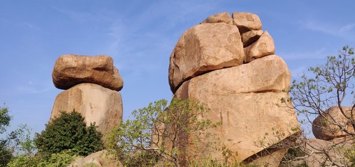 rock and blue sky