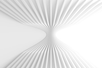 White Circular Building. Modern Geometric Wallpaper
