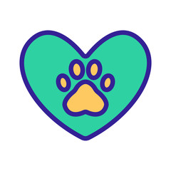 Fototapeta premium Paw icon vector. Thin line sign. Isolated contour symbol illustration