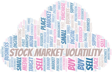 Obraz premium Stock Market Volatility word cloud. Vector made with text only.