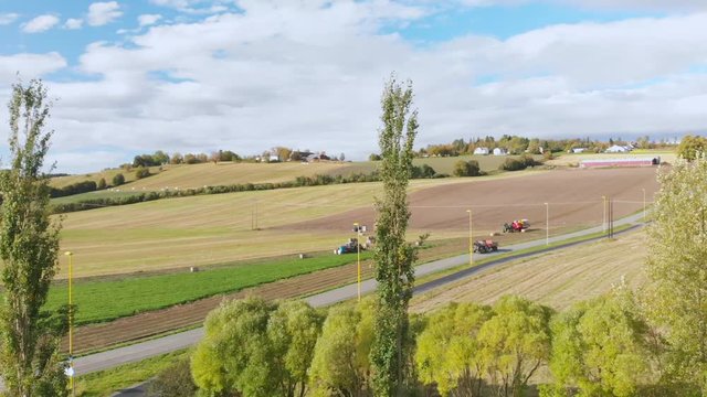 Aerial of farming In Frosta