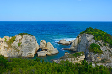 The Black Sea coast at Kilimli Bay, near Agva, Sile, in north west Turkey