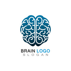 Brain health logo creative illustration icon template design