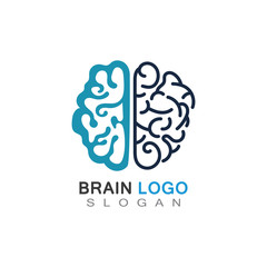 Brain health logo creative illustration icon template design